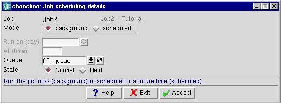 Figure 20 — New job schedule parameters.